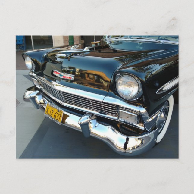 Carte Postale Avant d'un classique 1956 Chevy Bel Air Hot Rod (Devant)