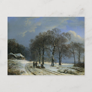 Carte Postale Avec Barend Cornelis Koekkoek Peintu