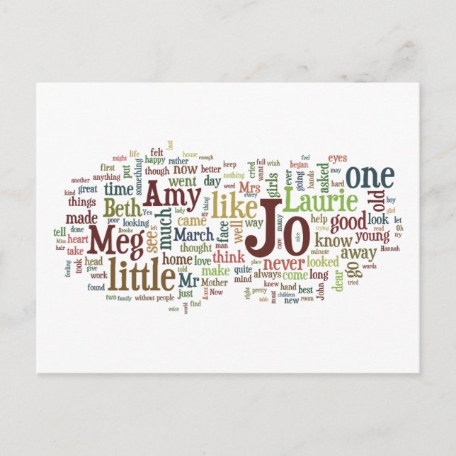 Carte postale avec des mots de Les Filles de Jo d' (Devant)