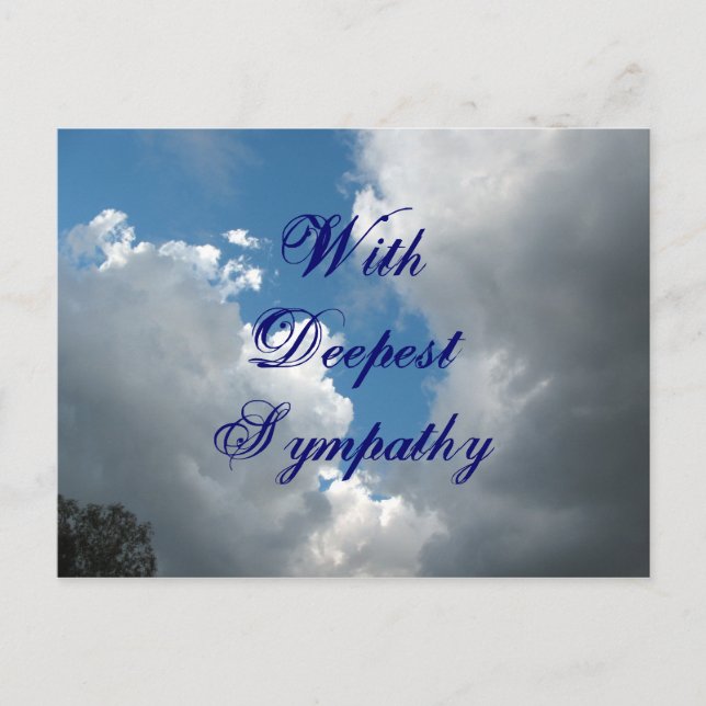 Carte Postale Avec des nuages de Sympathie profonde (Devant)