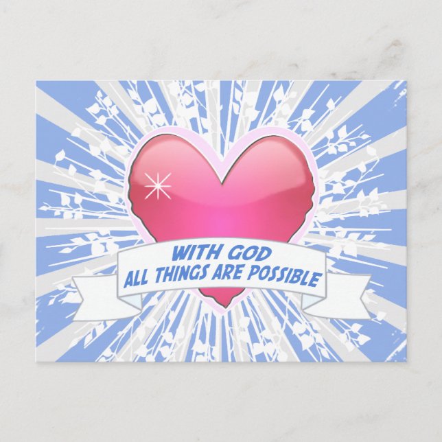 Carte Postale Avec Dieu toutes choses sont possibles (Devant)