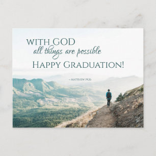 Carte Postale Avec Dieu toutes les choses sont possibles Graduat