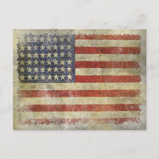 Carte postale avec Dirty Vintage Drapeau des États