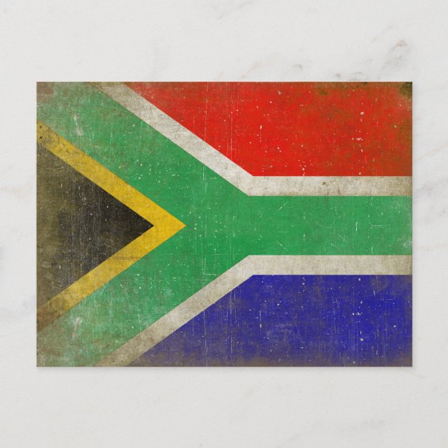 Carte postale avec drapeau d'Afrique du Sud (Devant)