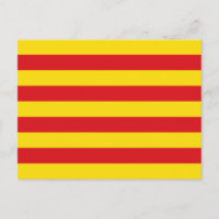 Carte postale avec Drapeau de Catalogne