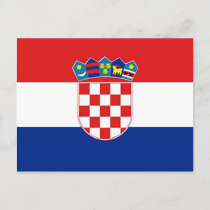 Carte postale avec Drapeau de Croatie