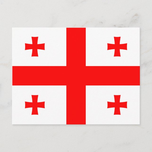Carte postale avec Drapeau de Géorgie (Devant)