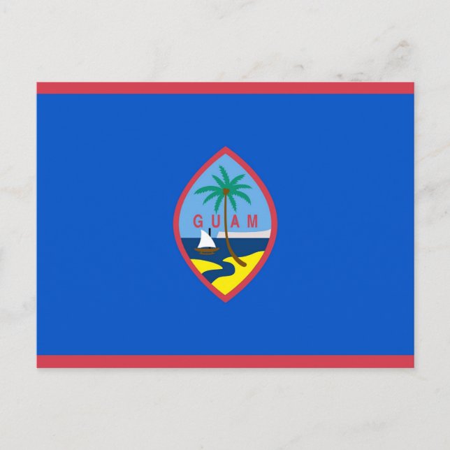 Carte postale avec Drapeau de Guam - USA (Devant)