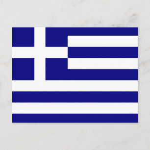 Carte postale avec drapeau de la Grèce