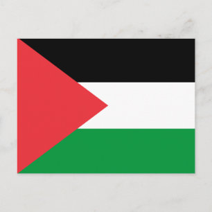 Carte postale avec drapeau de la Palestine