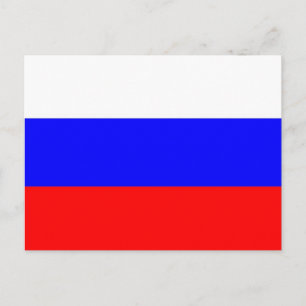 Carte postale avec drapeau de la Russie