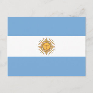 Carte postale avec drapeau de l'Argentine