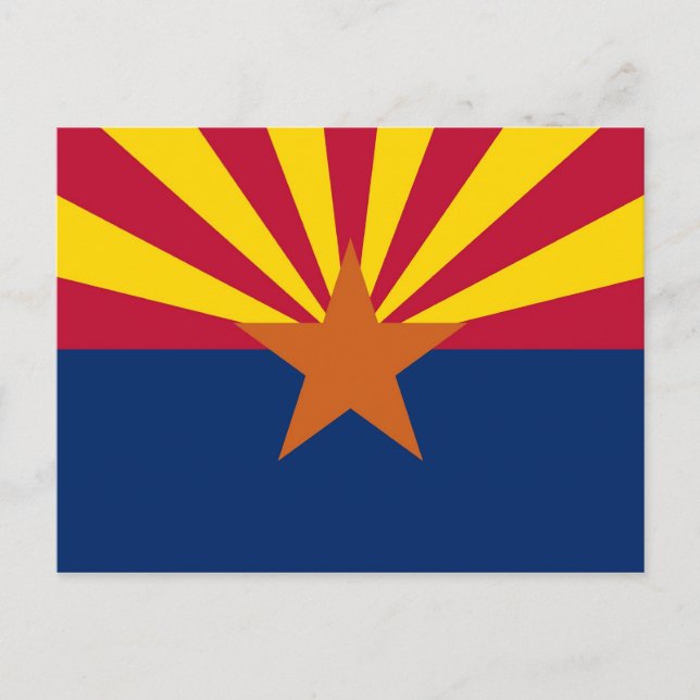 Carte postale avec Drapeau de l'Etat de l'Arizona  (Devant)