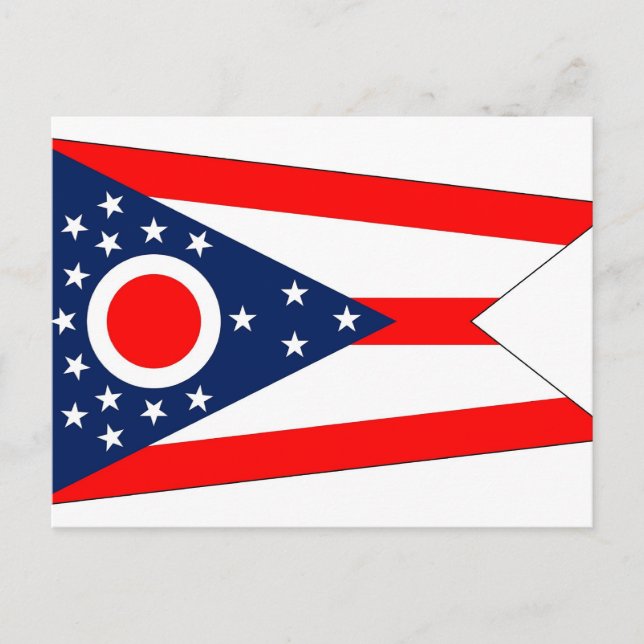 Carte postale avec Drapeau de l'Etat de l'Ohio - U (Devant)