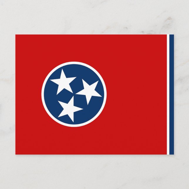 Carte postale avec drapeau de l'état du Tennessee  (Devant)