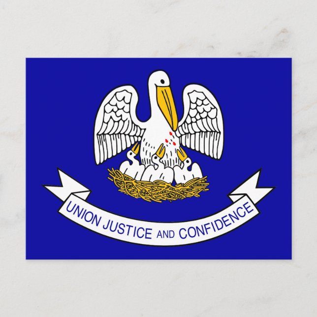 Carte postale avec Drapeau de Louisiane - USA (Devant)