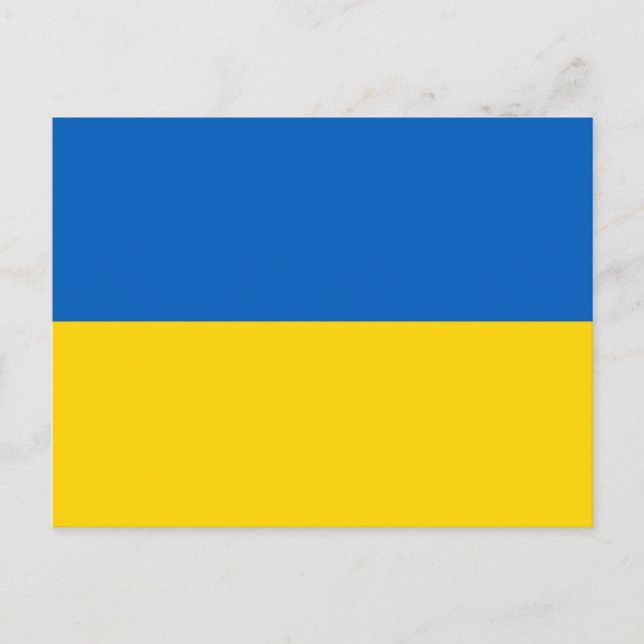 Carte postale avec drapeau de l'Ukraine (Devant)