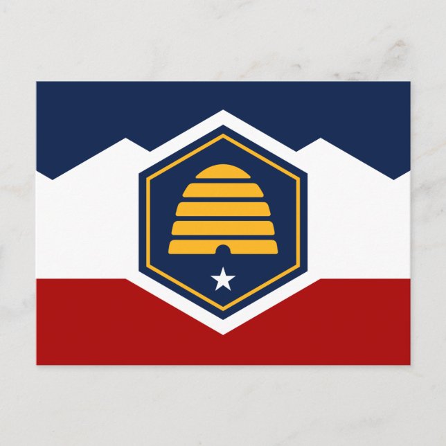 Carte postale avec Drapeau de l'Utah, USA (Devant)