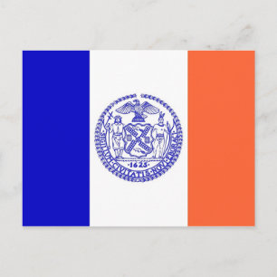 Carte postale avec Drapeau de New York - USA