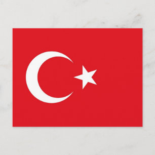 Carte postale avec Drapeau de Turquie