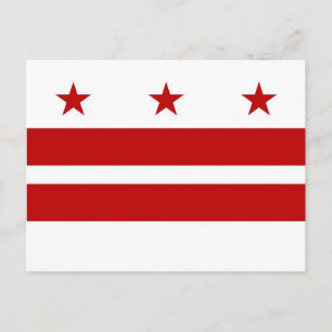 Carte postale avec Drapeau de Washington DC- USA