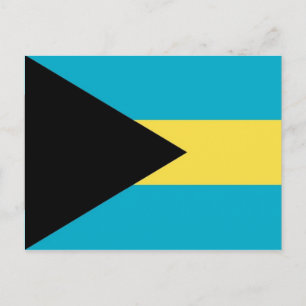 Carte postale avec Drapeau des Bahamas