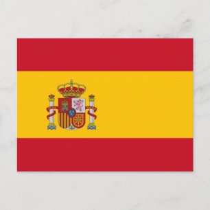 Carte postale avec Drapeau d'Espagne