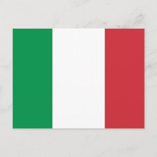 Carte postale avec Drapeau d'Italie