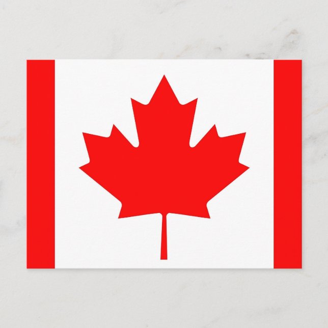 Carte postale avec drapeau du Canada (Devant)