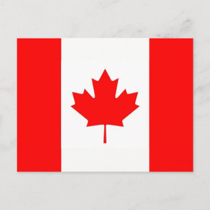 Carte postale avec drapeau du Canada