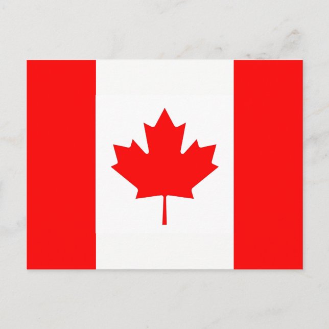 Carte postale avec drapeau du Canada (Devant)