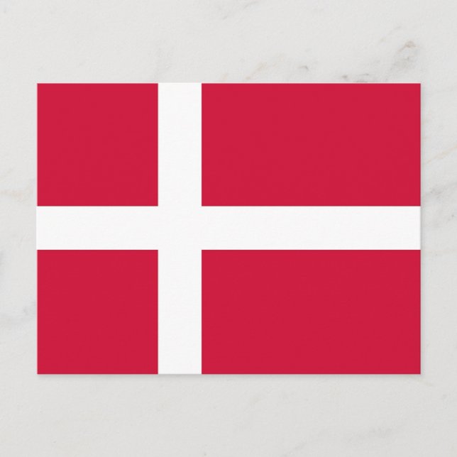 Carte postale avec drapeau du Danemark (Devant)