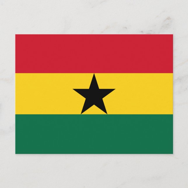 Carte postale avec drapeau du Ghana (Devant)