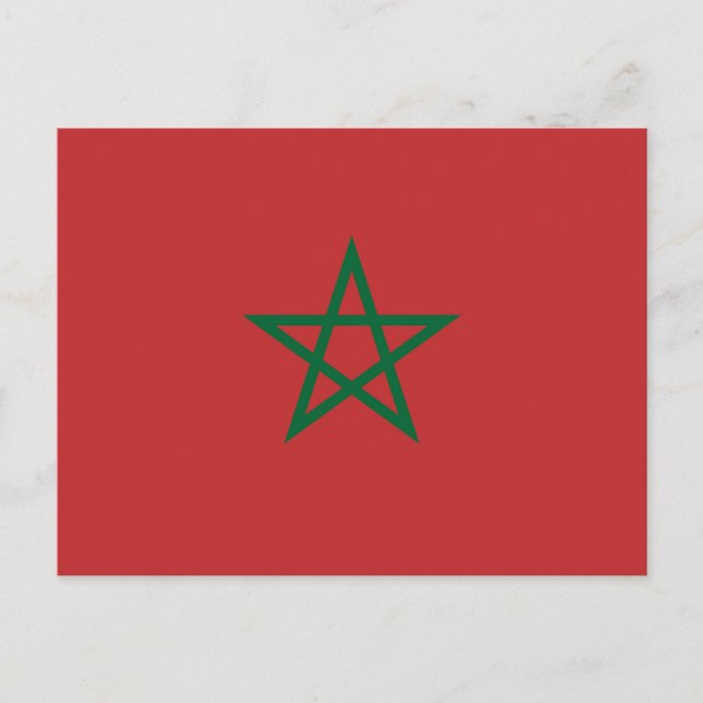 Carte postale avec drapeau du Maroc (Devant)