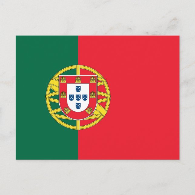 Carte postale avec drapeau du Portugal (Devant)