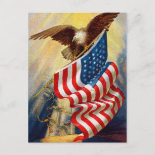 Carte postale avec EAGLE DEFENDING LIBERTY