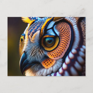 Carte postale avec hibou