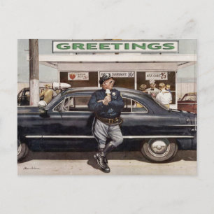 Carte postale avec illustration de la flûte de dîn