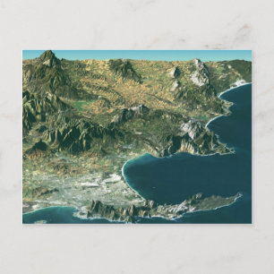 Carte Postale Avec Image Satellite Sur Le Cap
