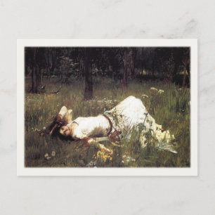 Carte postale avec John William Waterhouse Paintin