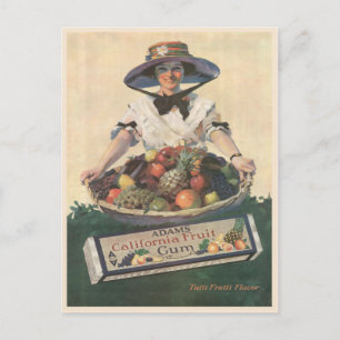 Carte postale avec la Vintage California Fruit Lad