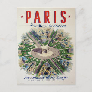 Carte postale avec l'affiche publicitaire de la co