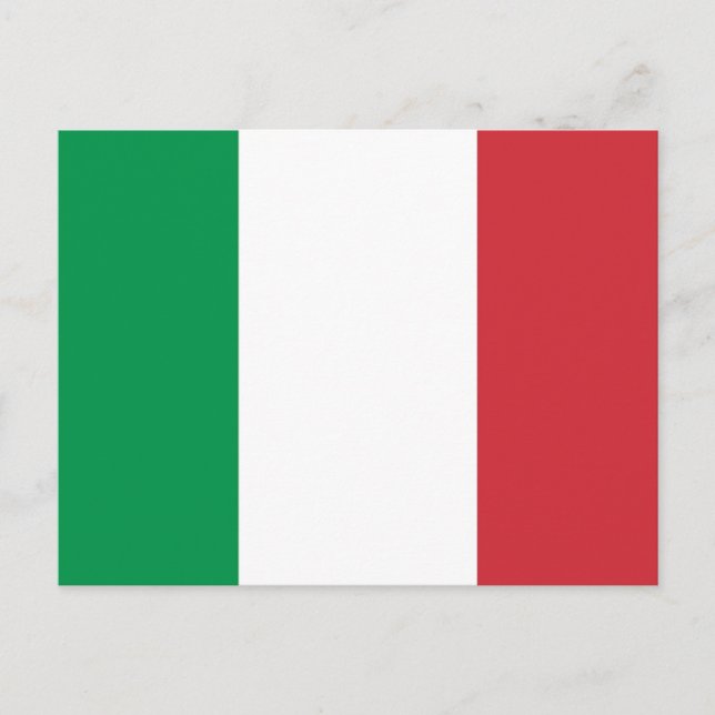Carte postale avec le drapeau de l'Italie (Devant)