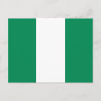 Carte postale avec le drapeau du Nigeria