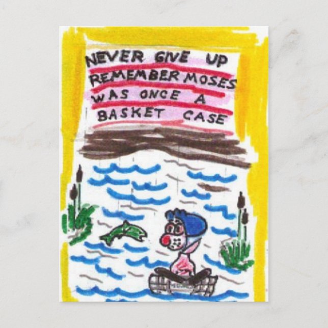 Carte postale avec les signes drôles d'église (Devant)