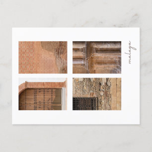 Carte postale avec les sites de Malaga en Espagne