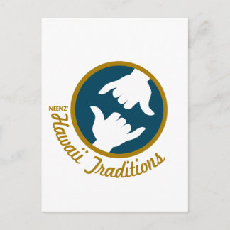 Carte postale avec logo Hawaii Traditions