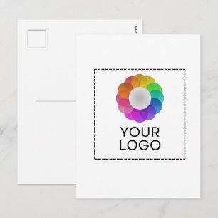 Carte postale avec logo personnalisé, Quantité min