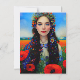 Carte postale avec l'Ukraine