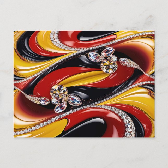 Carte postale avec motif aux couleurs belges (Devant)